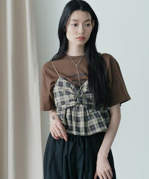 GALLEST / ギャレスト キャミソール・チューブトップ | オンブレチェックビスチェ | 詳細12