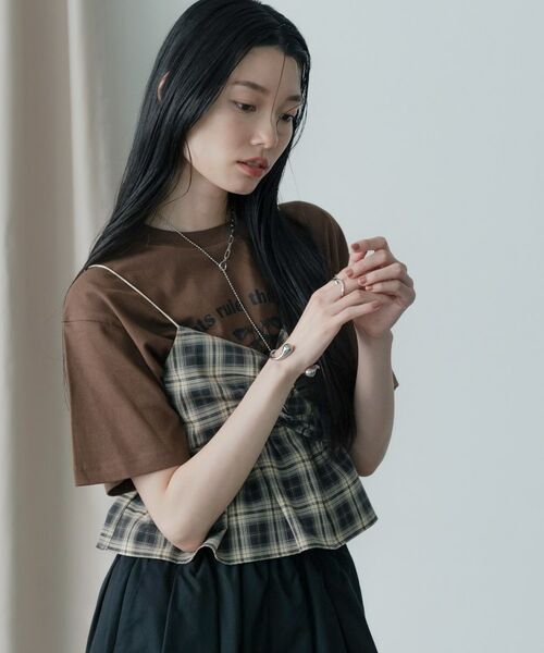 GALLEST / ギャレスト キャミソール・チューブトップ | オンブレチェックビスチェ | 詳細14