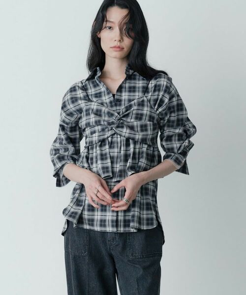 GALLEST / ギャレスト キャミソール・チューブトップ | オンブレチェックビスチェ | 詳細7