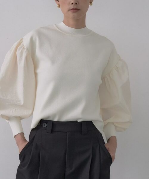 GALLEST / ギャレスト ニット・セーター | ファブリックフォルムスリーブニット（オフホワイト(003)）