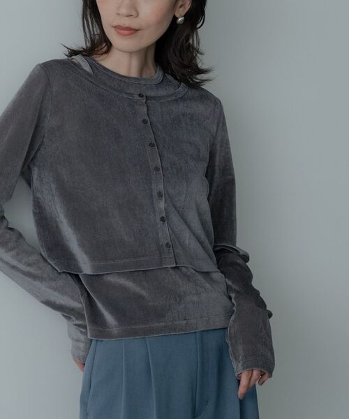 GALLEST / ギャレスト その他トップス | チュールベロアアンサンブル | 詳細1