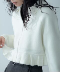 GALLEST / ギャレスト カーディガン・ボレロ | フリルヘムジップカーディガン