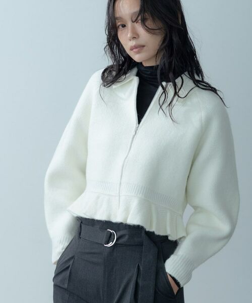GALLEST / ギャレスト カーディガン・ボレロ | フリルヘムジップカーディガン | 詳細2
