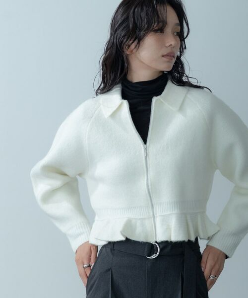 GALLEST / ギャレスト カーディガン・ボレロ | フリルヘムジップカーディガン | 詳細5