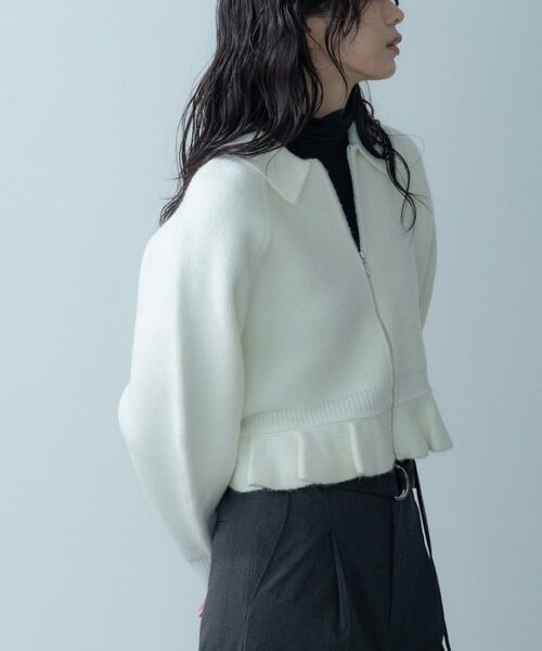 GALLEST / ギャレスト カーディガン・ボレロ | フリルヘムジップカーディガン | 詳細6