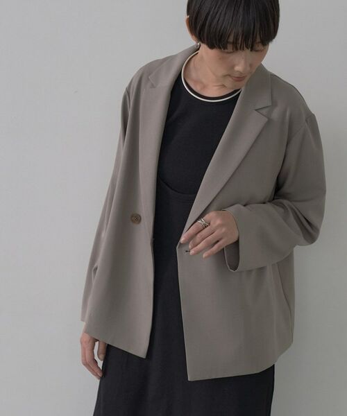 GALLEST/ギャレスト Comfy SET UP|ダブルブレストイージージャケット【セットアップ対応】 ベージュ(052) 36(S) GALLEST/ギャレスト Comfy SET UP|ダブルブレストイージージャケット【セットアップ対応】 ベージュ(052) 36(S)