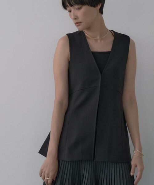 GALLEST / ギャレスト ベスト | Comfy SET UP|ペプラムイージージレ【セットアップ対応】(ブラック(019))
