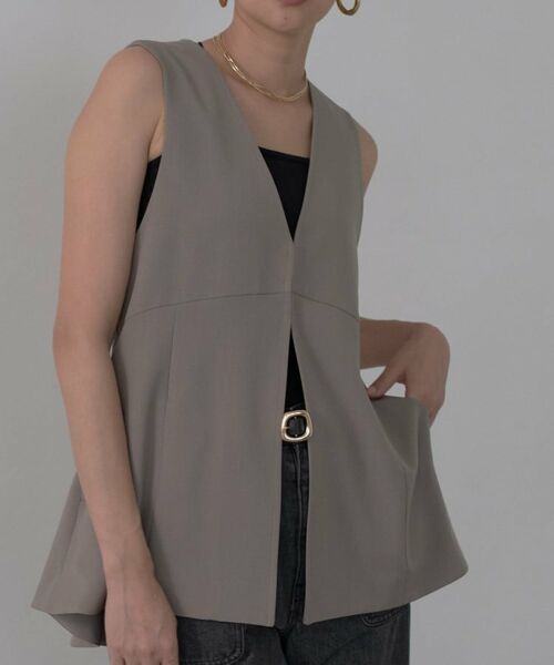 GALLEST / ギャレスト ベスト | Comfy SET UP|ペプラムイージージレ【セットアップ対応】(ベージュ(052))