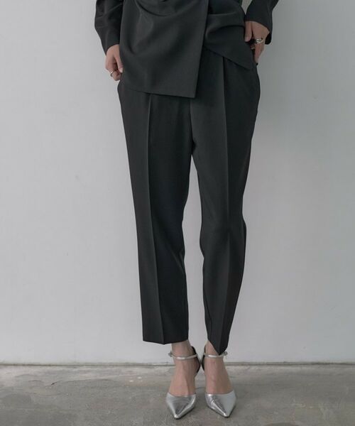 GALLEST / ギャレスト ショート・ハーフ・半端丈パンツ | Comfy SET UP｜イージーテーパードパンツ【セットアップ対応／通勤/カセット服】（ブラック(019)）