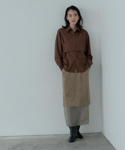 GALLEST / ギャレスト ロング・マキシ丈スカート | スエードライクレイヤースカート | 詳細10