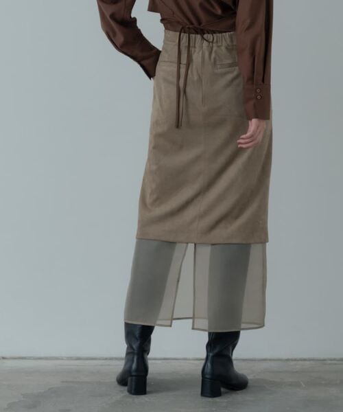 GALLEST / ギャレスト ロング・マキシ丈スカート | スエードライクレイヤースカート | 詳細14