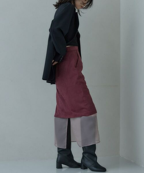 GALLEST / ギャレスト ロング・マキシ丈スカート | スエードライクレイヤースカート | 詳細5