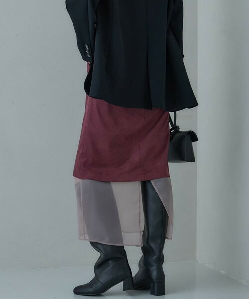 GALLEST / ギャレスト ロング・マキシ丈スカート | スエードライクレイヤースカート | 詳細7