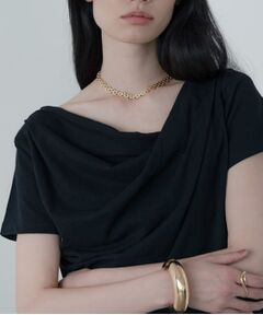 GALLEST / ギャレスト カットソー | ドレープクロップドカットソー