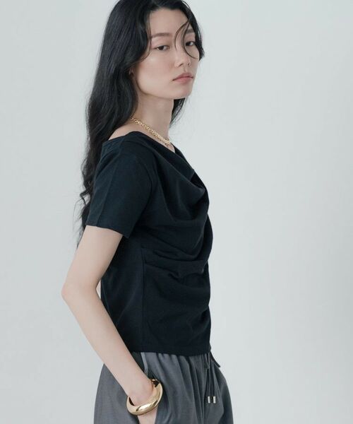 GALLEST / ギャレスト カットソー | ドレープクロップドカットソー | 詳細18