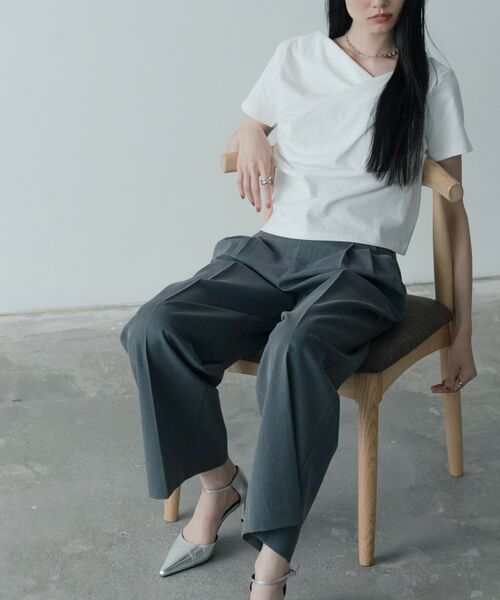 GALLEST / ギャレスト カットソー | ドレープクロップドカットソー | 詳細7