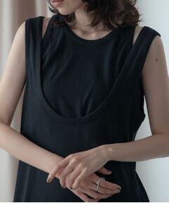 GALLEST / ギャレスト ロング・マキシ丈ワンピース | タンクトップレイヤードワンピース