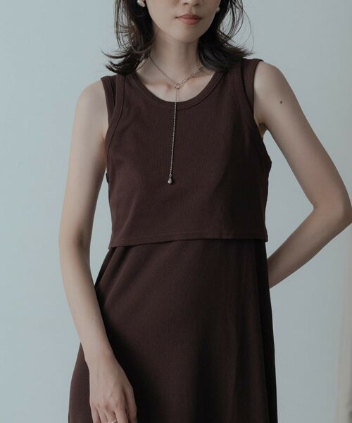 GALLEST / ギャレスト ロング・マキシ丈ワンピース | タンクトップレイヤードワンピース | 詳細10