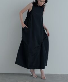 GALLEST / ギャレスト ロング・マキシ丈ワンピース | イレギュラータックナイロンワンピース