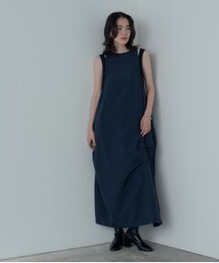 GALLEST / ギャレスト ロング・マキシ丈ワンピース | イレギュラータックナイロンワンピース
