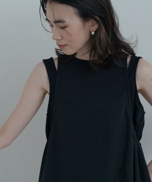 GALLEST / ギャレスト ロング・マキシ丈ワンピース | イレギュラータックナイロンワンピース | 詳細11