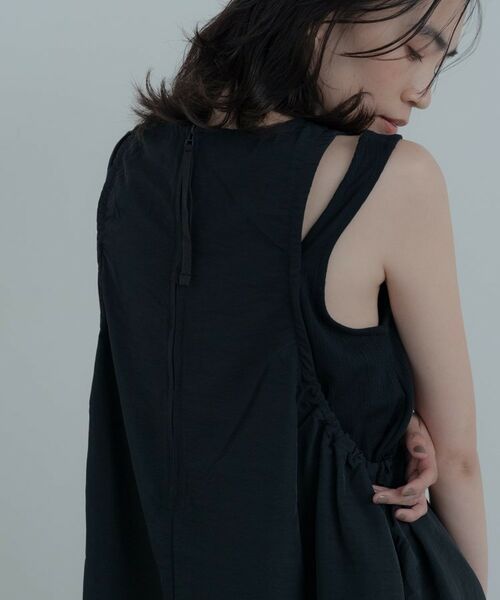 GALLEST / ギャレスト ロング・マキシ丈ワンピース | イレギュラータックナイロンワンピース | 詳細12
