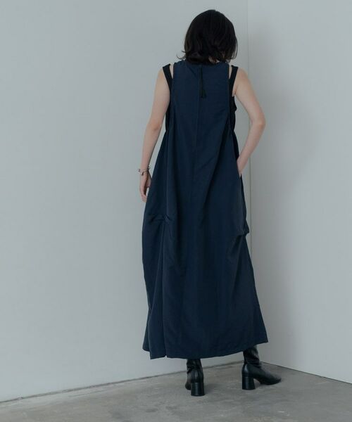 GALLEST / ギャレスト ロング・マキシ丈ワンピース | イレギュラータックナイロンワンピース | 詳細2