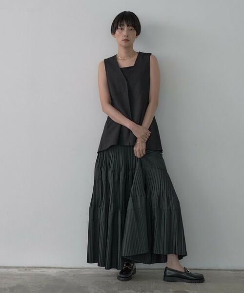 GALLEST / ギャレスト ロング・マキシ丈スカート | プリーツティアードスカート | 詳細1