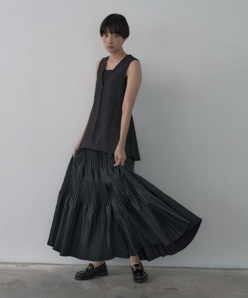 GALLEST / ギャレスト ロング・マキシ丈スカート | プリーツティアードスカート | 詳細3