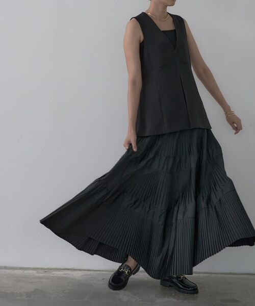 GALLEST / ギャレスト ロング・マキシ丈スカート | プリーツティアードスカート | 詳細4
