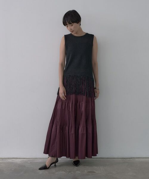 GALLEST / ギャレスト ロング・マキシ丈スカート | プリーツティアードスカート | 詳細9