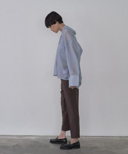 GALLEST / ギャレスト シャツ・ブラウス | ワイドカフスシアーストライプシャツ/秋服/シアーシャツ | 詳細11