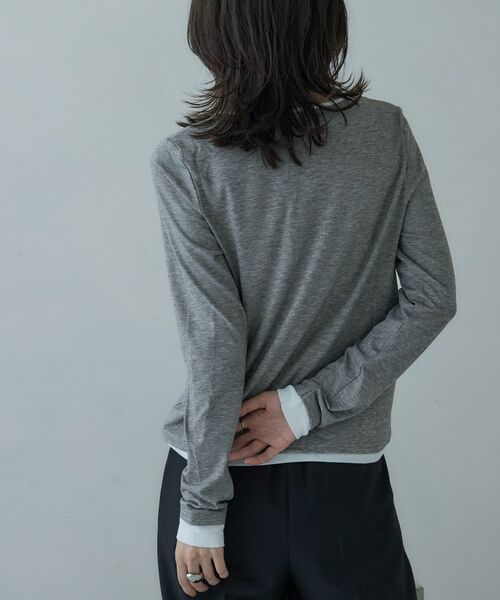 GALLEST / ギャレスト カットソー | バイカラーヘンリーネックレイヤーカットソー | 詳細13