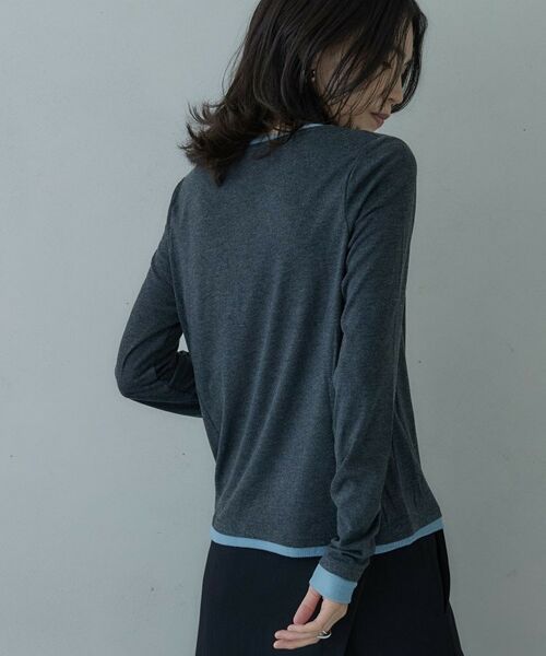 GALLEST / ギャレスト カットソー | バイカラーヘンリーネックレイヤーカットソー | 詳細4