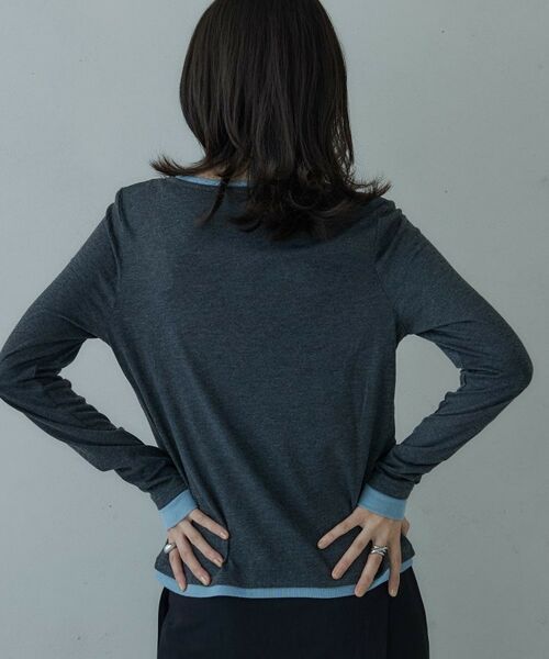 GALLEST / ギャレスト カットソー | バイカラーヘンリーネックレイヤーカットソー | 詳細5