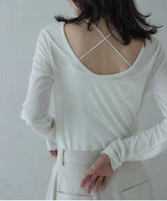 GALLEST / ギャレスト カットソー | バックカットアウトベロアカットソー