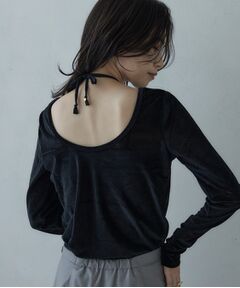 GALLEST / ギャレスト カットソー | バックカットアウトベロアカットソー