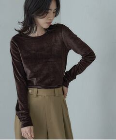 GALLEST / ギャレスト カットソー | バックカットアウトベロアカットソー