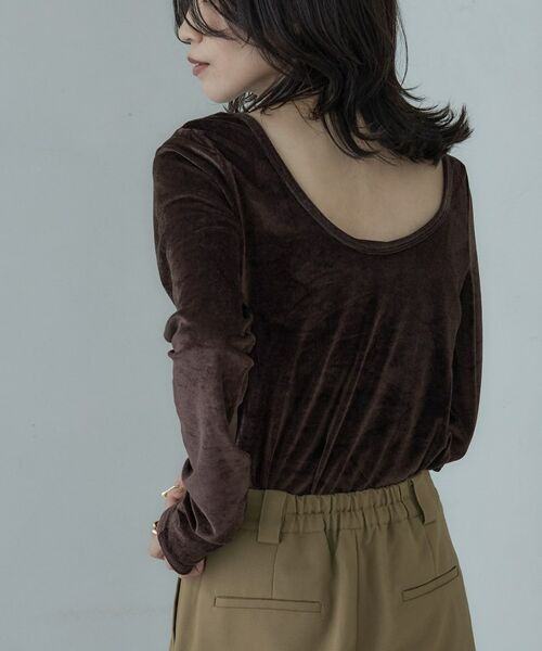 GALLEST / ギャレスト カットソー | バックカットアウトベロアカットソー | 詳細12