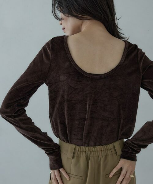 GALLEST / ギャレスト カットソー | バックカットアウトベロアカットソー | 詳細14