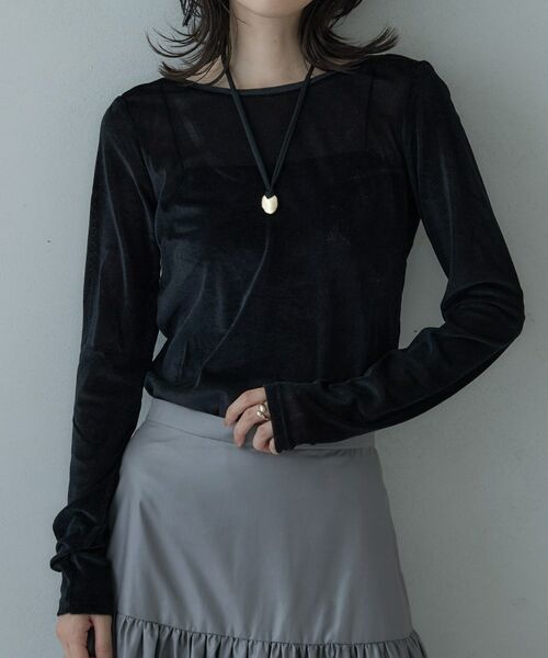 GALLEST / ギャレスト カットソー | バックカットアウトベロアカットソー | 詳細17