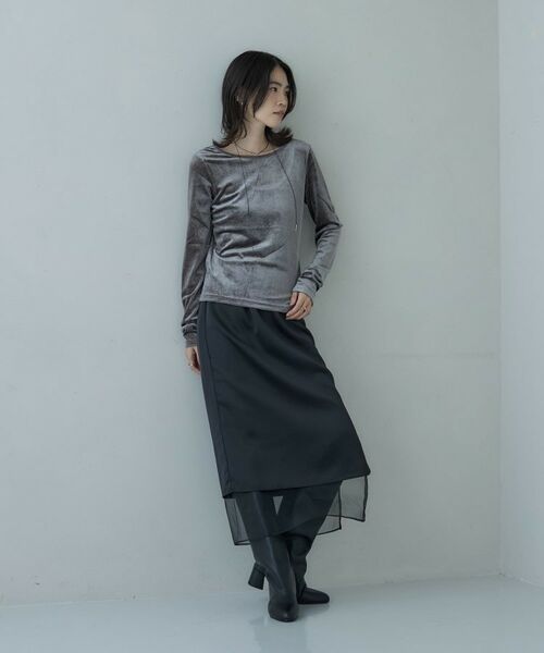 GALLEST / ギャレスト カットソー | バックカットアウトベロアカットソー | 詳細2