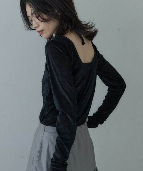 GALLEST / ギャレスト カットソー | バックカットアウトベロアカットソー | 詳細20