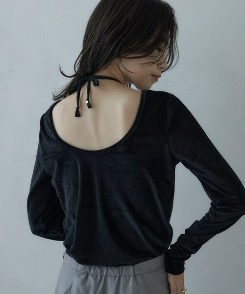GALLEST / ギャレスト カットソー | バックカットアウトベロアカットソー | 詳細21