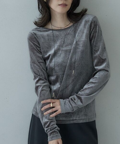 GALLEST / ギャレスト カットソー | バックカットアウトベロアカットソー | 詳細3