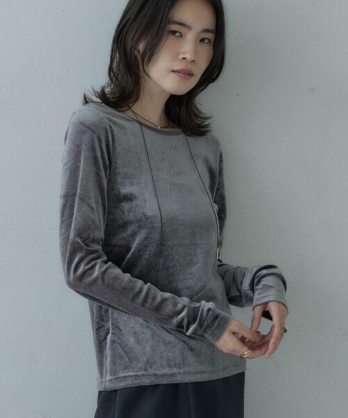 GALLEST / ギャレスト カットソー | バックカットアウトベロアカットソー | 詳細4