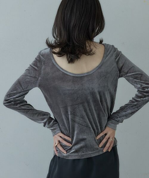 GALLEST / ギャレスト カットソー | バックカットアウトベロアカットソー | 詳細5