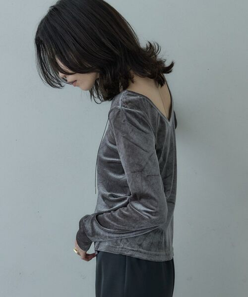 GALLEST / ギャレスト カットソー | バックカットアウトベロアカットソー | 詳細6