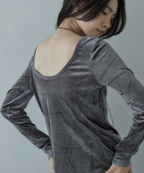 GALLEST / ギャレスト カットソー | バックカットアウトベロアカットソー | 詳細7