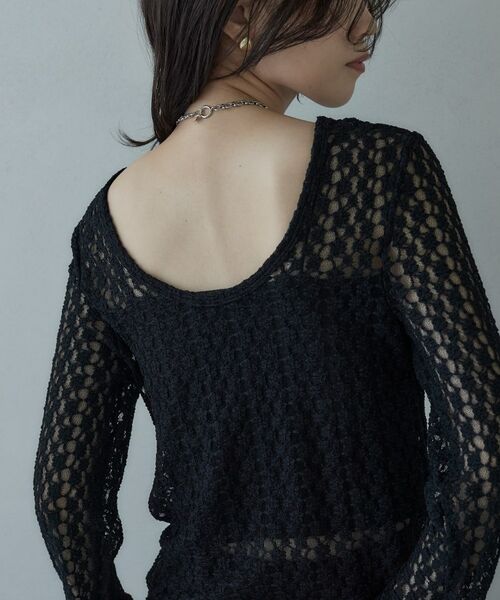 GALLEST / ギャレスト カットソー | バックカットアウトレースカットソー | 詳細16